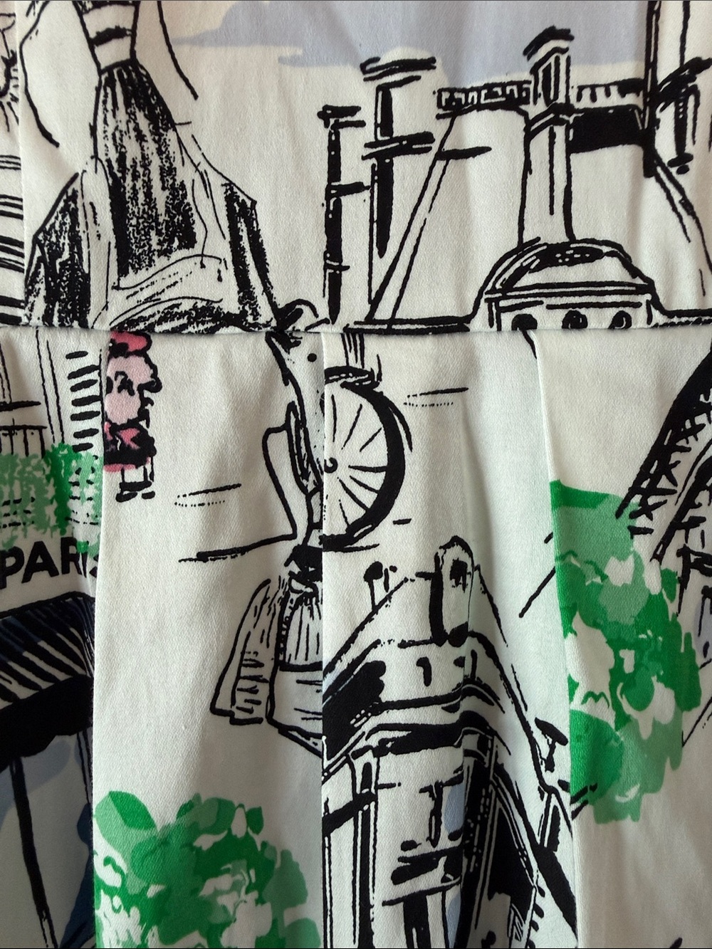 Karl Lagerfeld Paris City Print Poplin Midi Dress (missing belt) - Picture 7 of 15